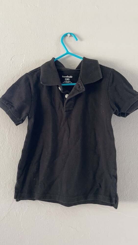 Garanimals Black Polo Shirt, Toddler Size 3T